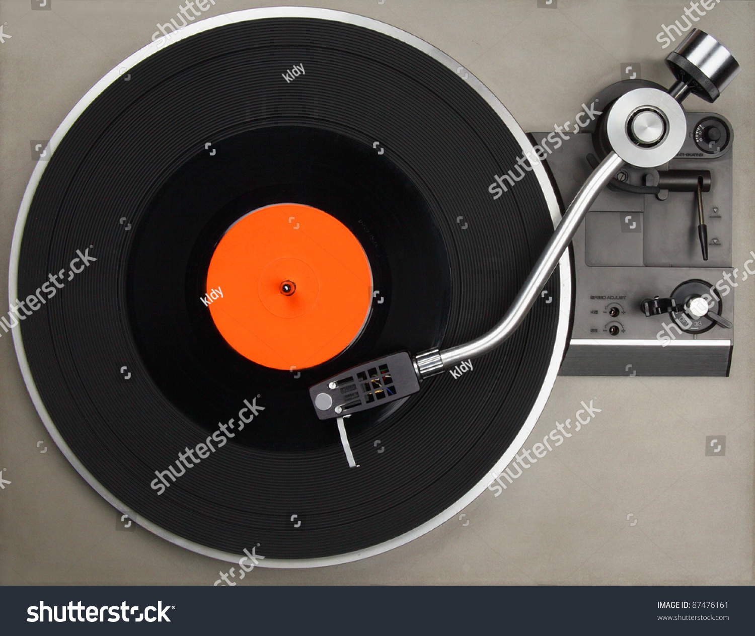 Vintage Record Player With Vinyl Record Stock Photo 87476161 