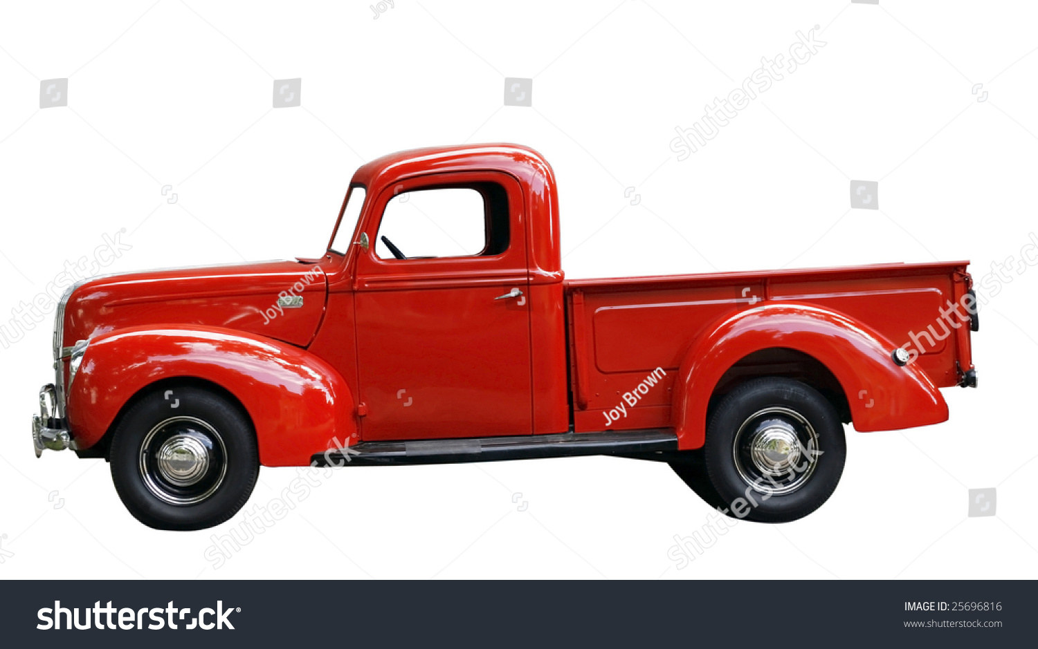 Vintage Red Truck Clipping Path Stock Photo 25696816  Shutterstock