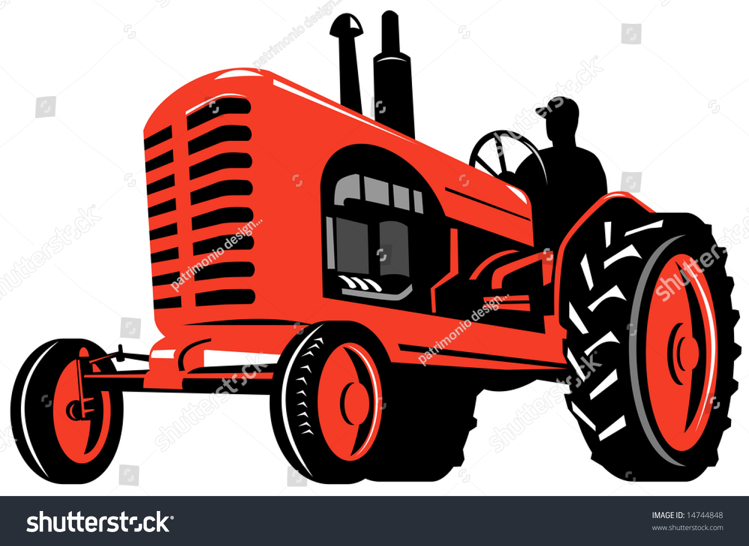 vintage tractor clipart - photo #24