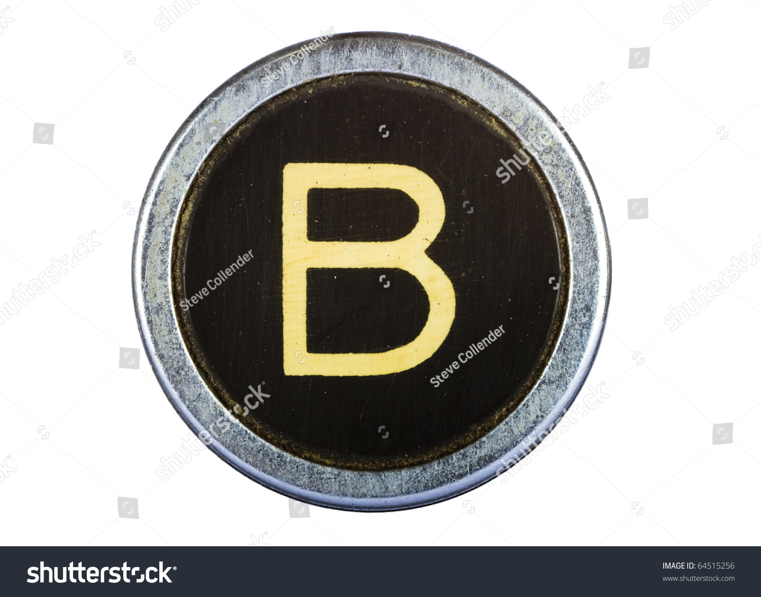 Vintage Typewriter Letter B Isolated On White Stock Photo 64515256 ...