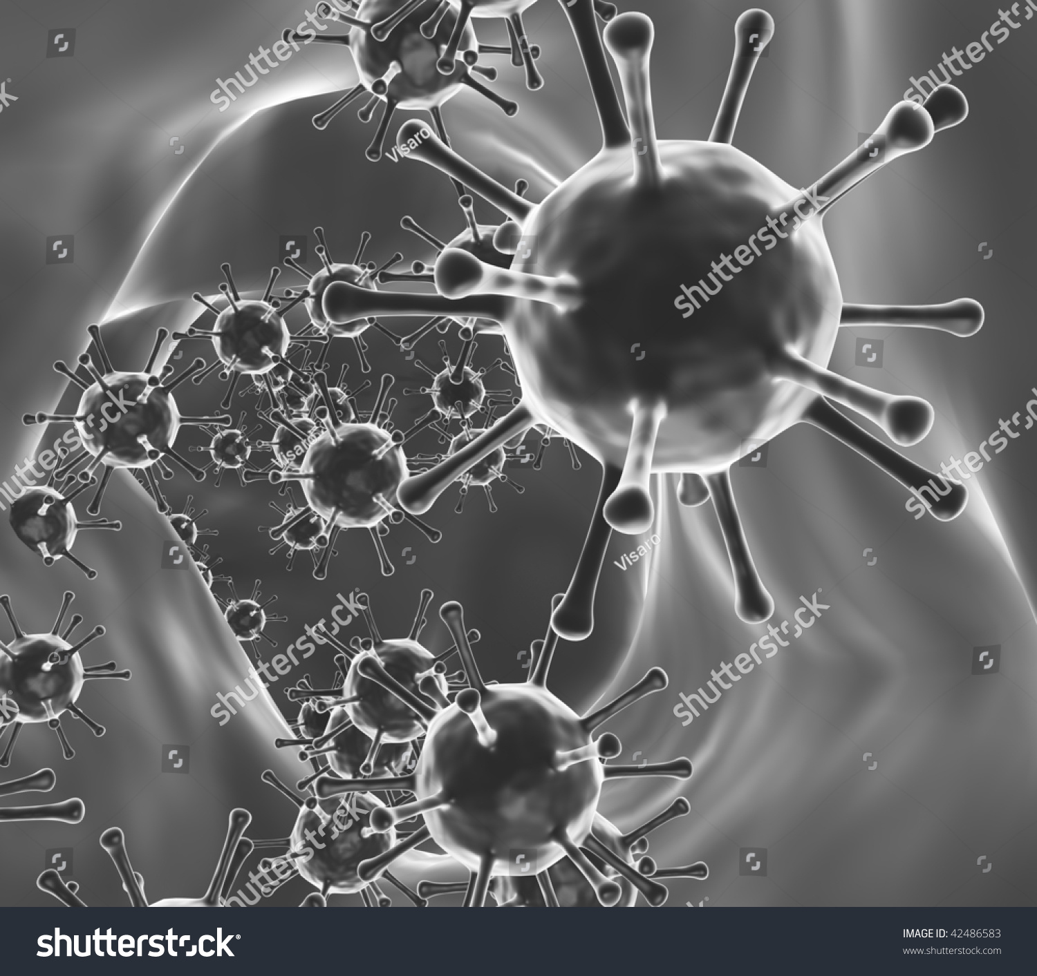 Virus_01. High Resolution 3d Render. Stock Photo 42486583 : Shutterstock