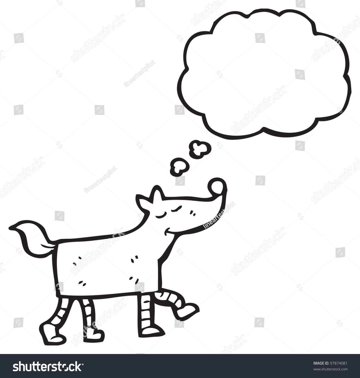 Walking Dog Cartoon Stock Photo 97874081 : Shutterstock