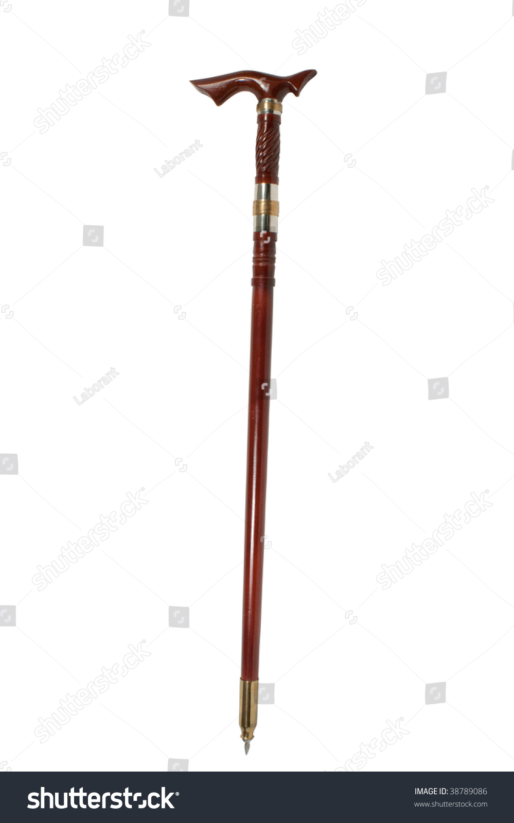 Walking Stick Isolated On A White Background Walking Stick Isolated On A White Background Stock Photo