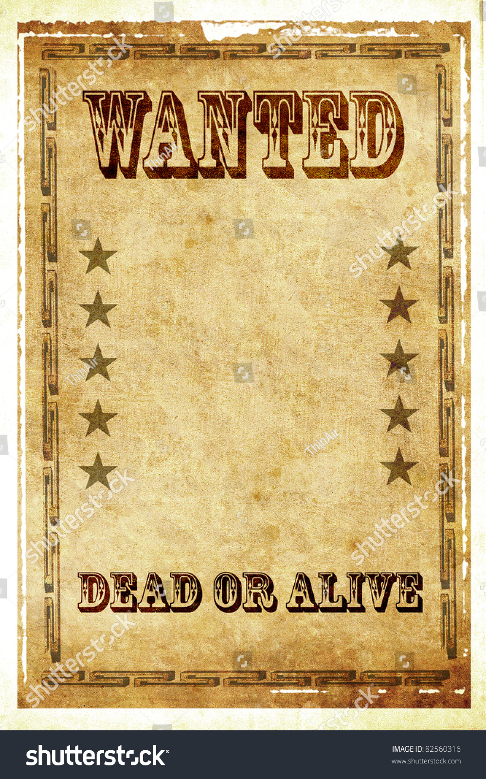 Wanted Dead Alive Vintage Poster Stock Illustration 82560316 - Shutterstock