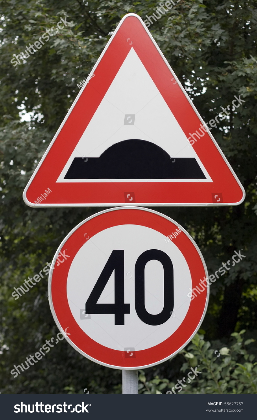 warning-sign-and-speed-limit-sign-stock-photo-58627753-shutterstock