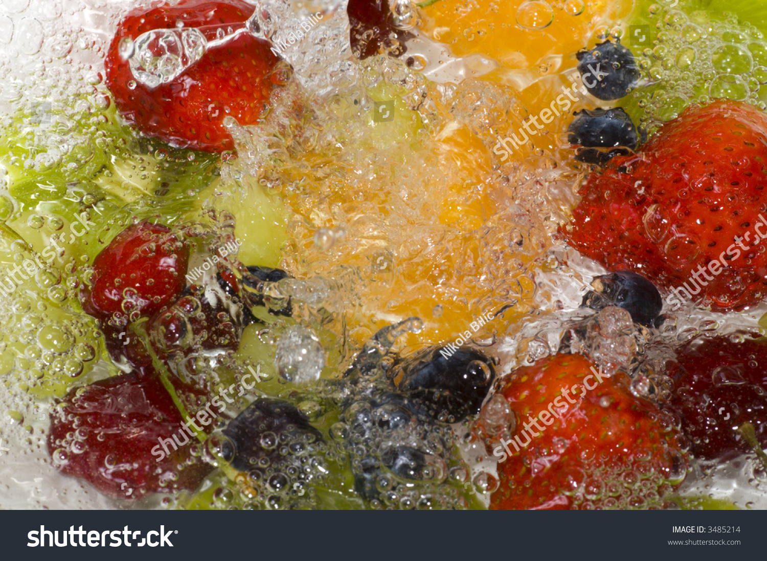 Washing Fruits In Fresh Water Macro Image Stock Photo 3485214