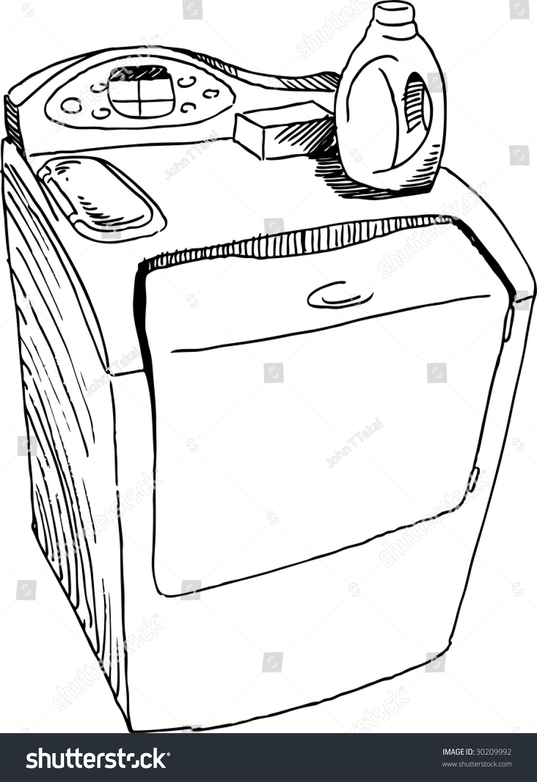 Washing Machine Drawing Stock Photo 30209992 : Shutterstock