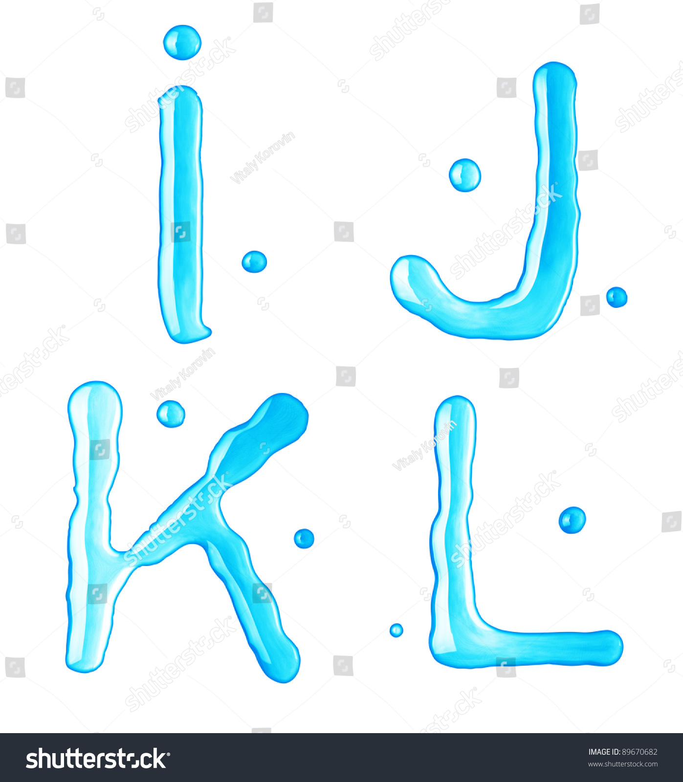 water drops font