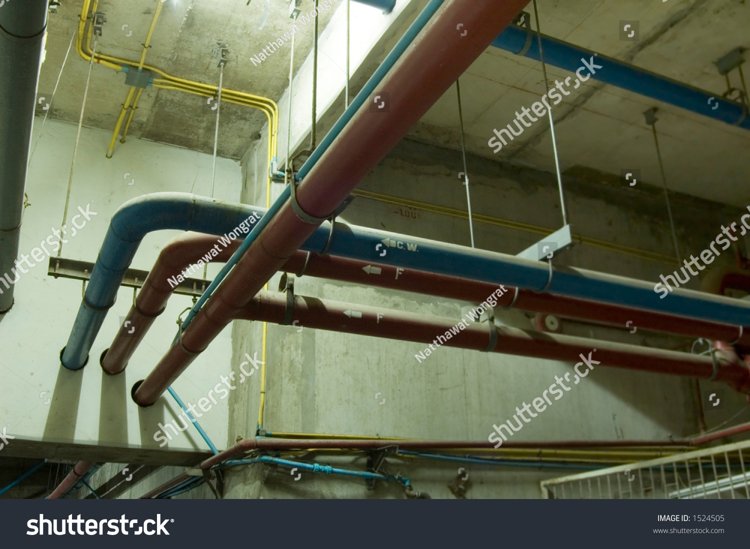 Water Pipes Hanging From Ceiling Stock Photo 1524505 Shutterstock