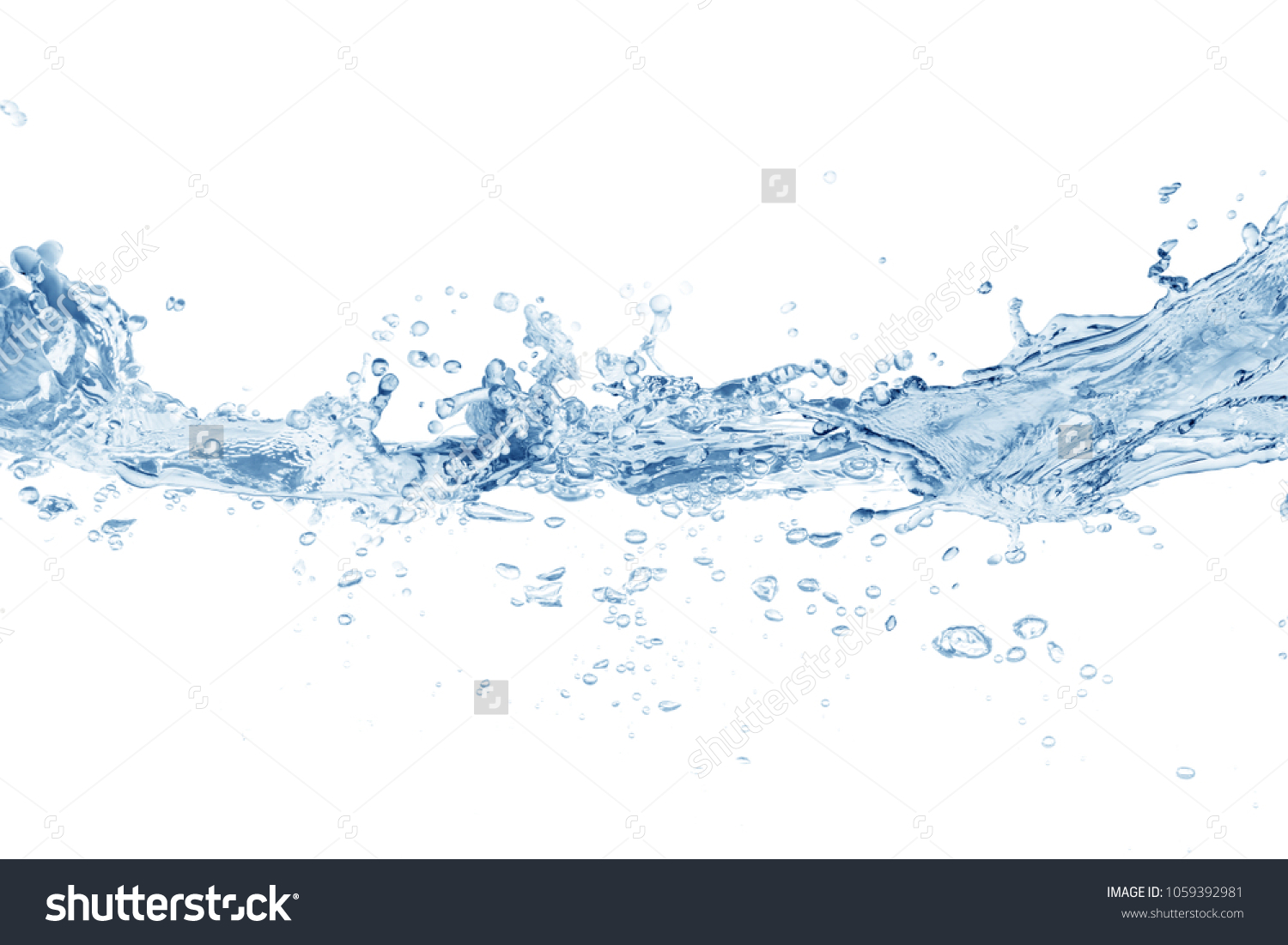 Water Splash Isolated On White Backgroundbeautiful Stock Photo Edit