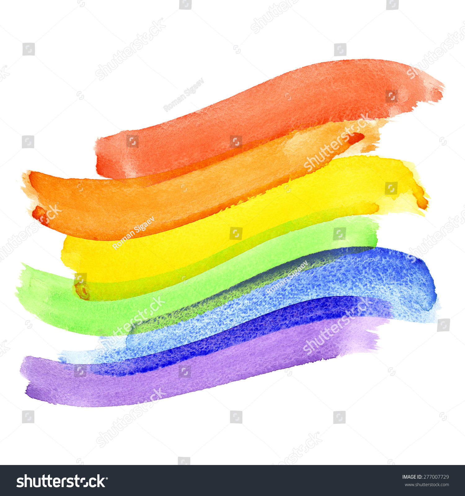 Watercolor Rainbow Gay Pride Flag Stock Photo 277007729 : Shutterstock