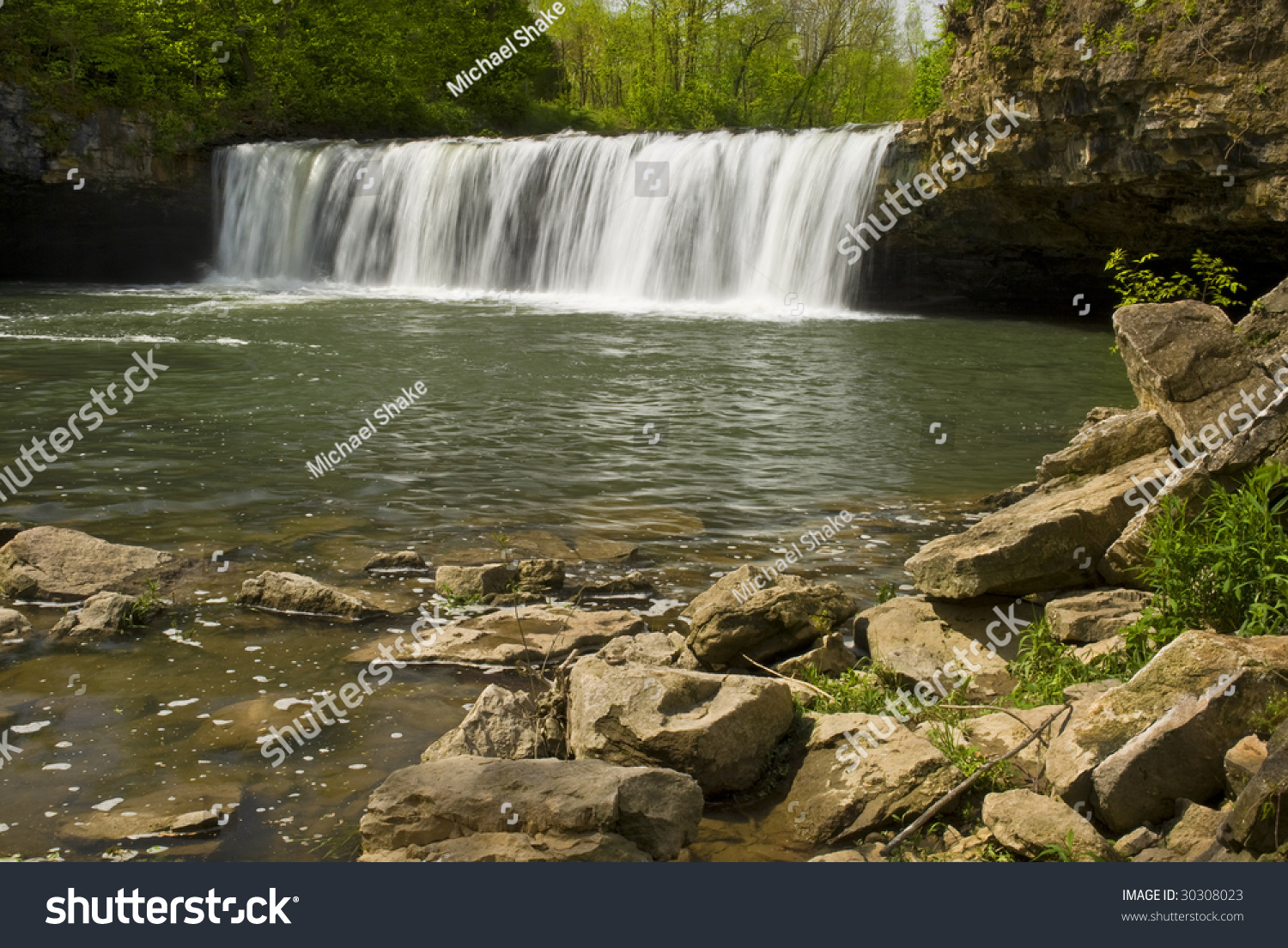 Waterfall In Ludlow Falls Ohio. Stock Photo 30308023 Shutterstock