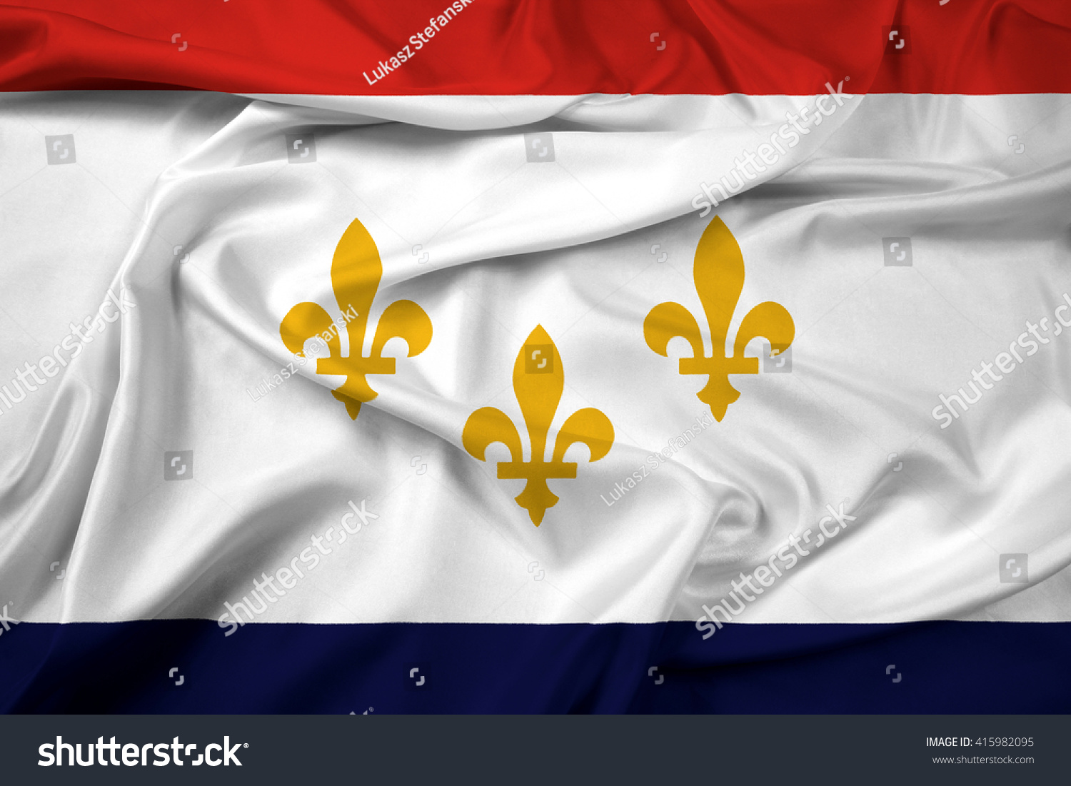 Waving Flag Of New Orleans, Louisiana Stock Photo 415982095 Shutterstock