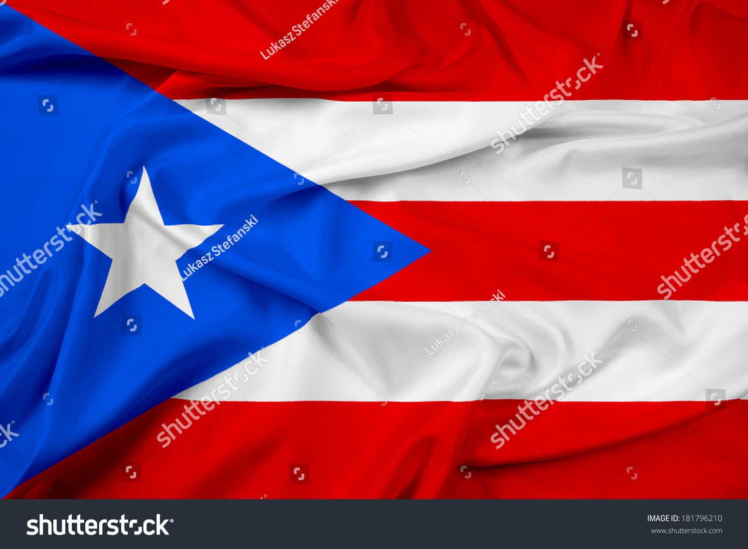 Waving Puerto Rico Flag Stock Photo 181796210 : Shutterstock