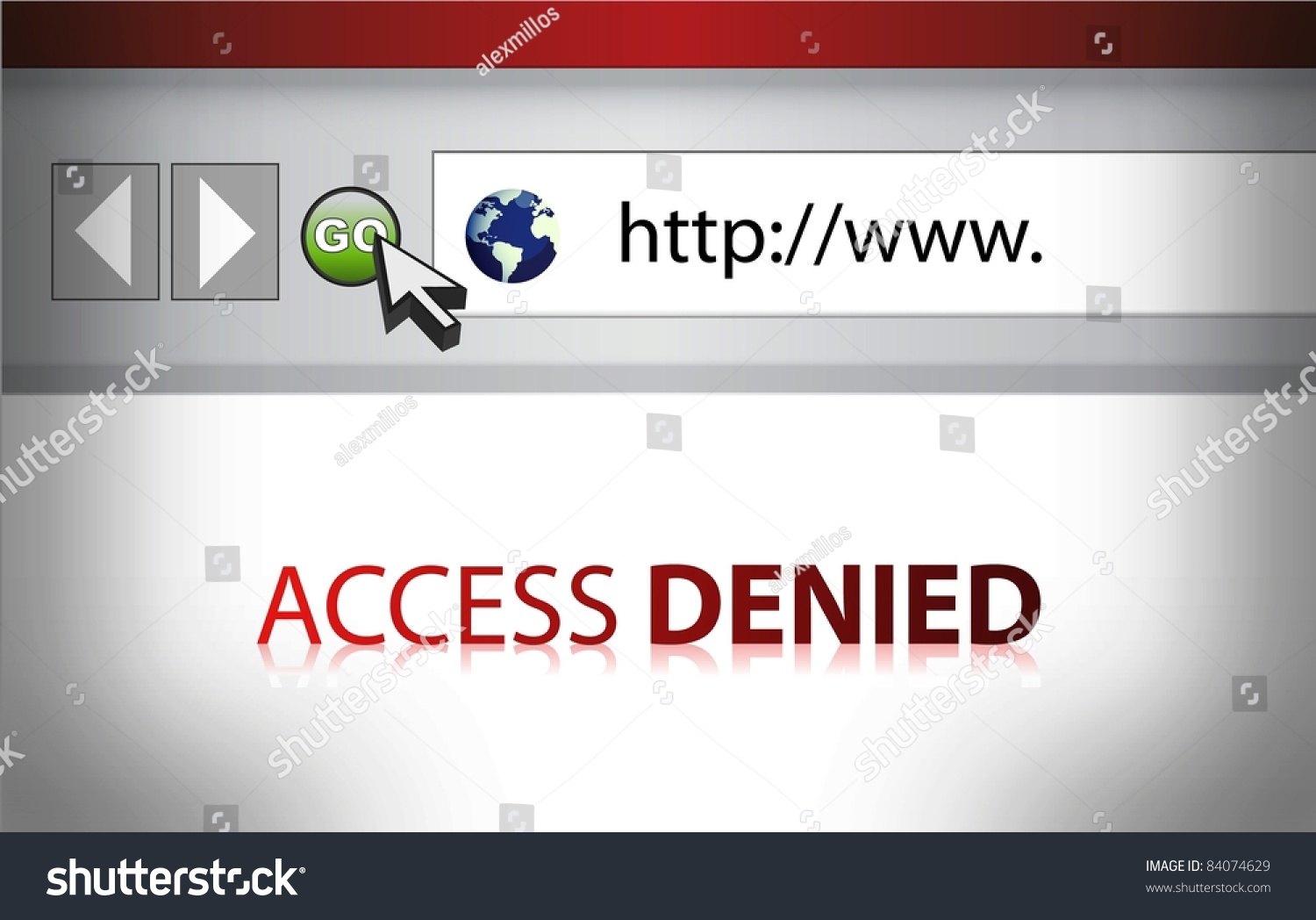 Website Access Denied Illustration Design - 84074629 : Shutterstock