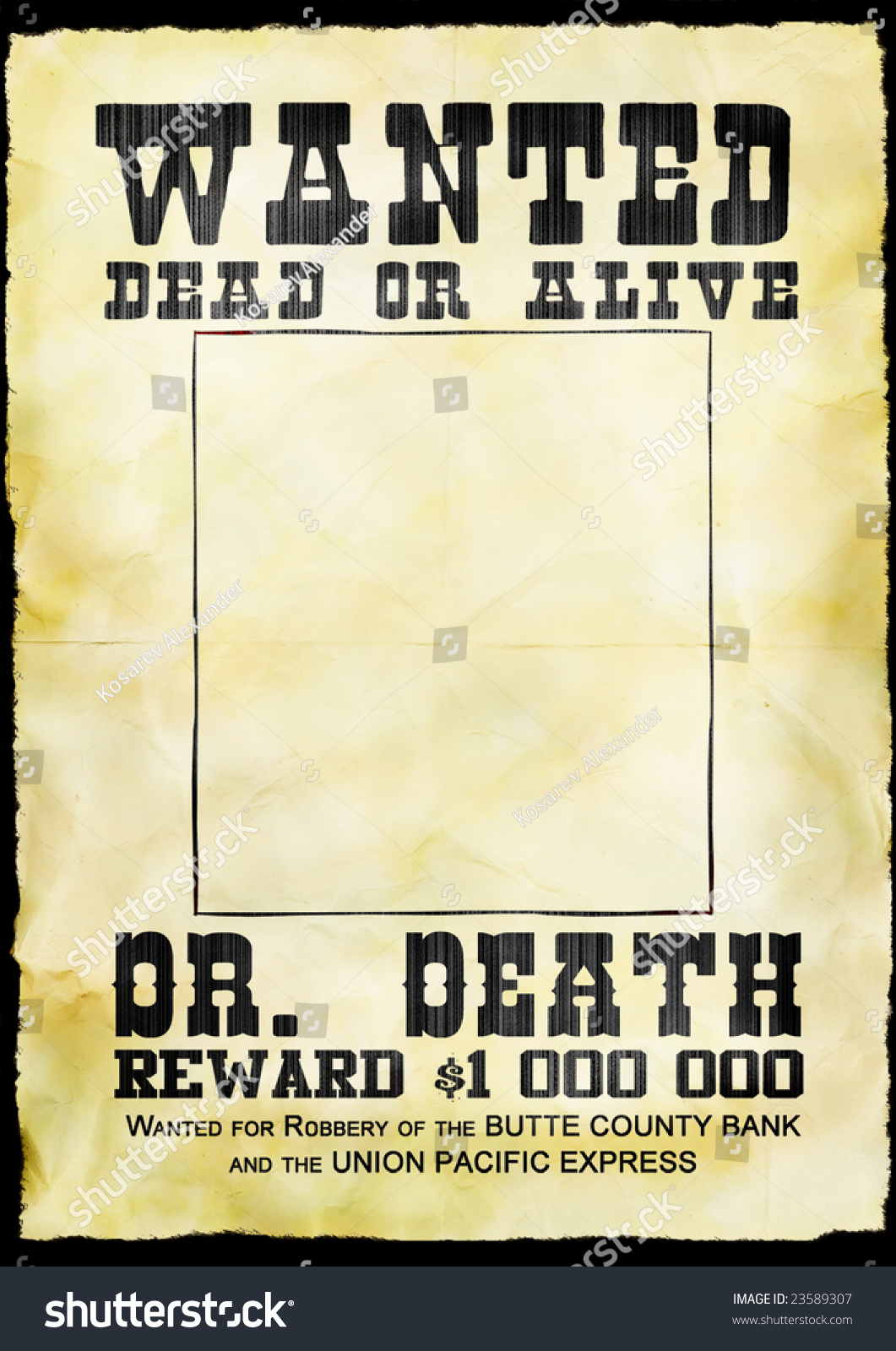 Western Poster Wanted Dead Alive On Stock Illustration 23589307