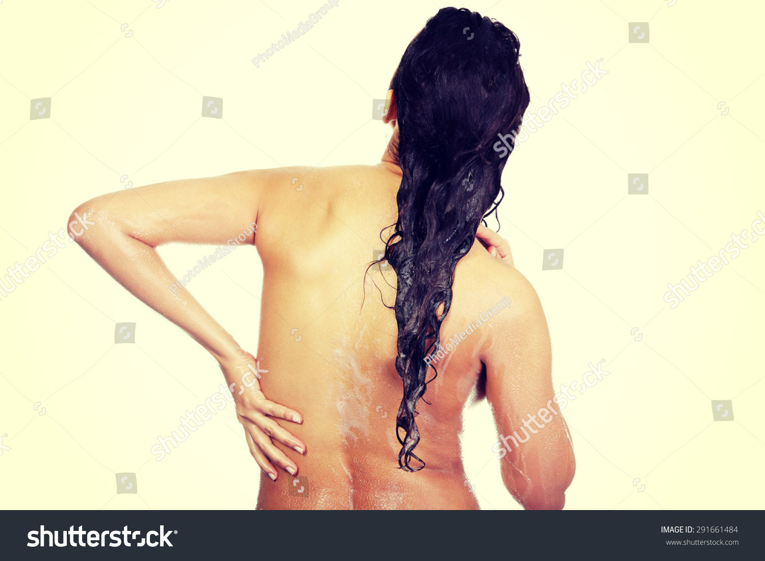 Wet Naked Woman Shower Stock Photo Edit Now 291661484