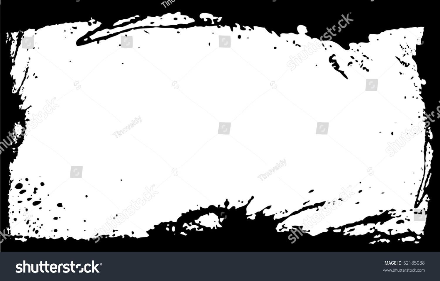 White Banner With Black Grunge Edges Stock Photo 52185088 : Shutterstock
