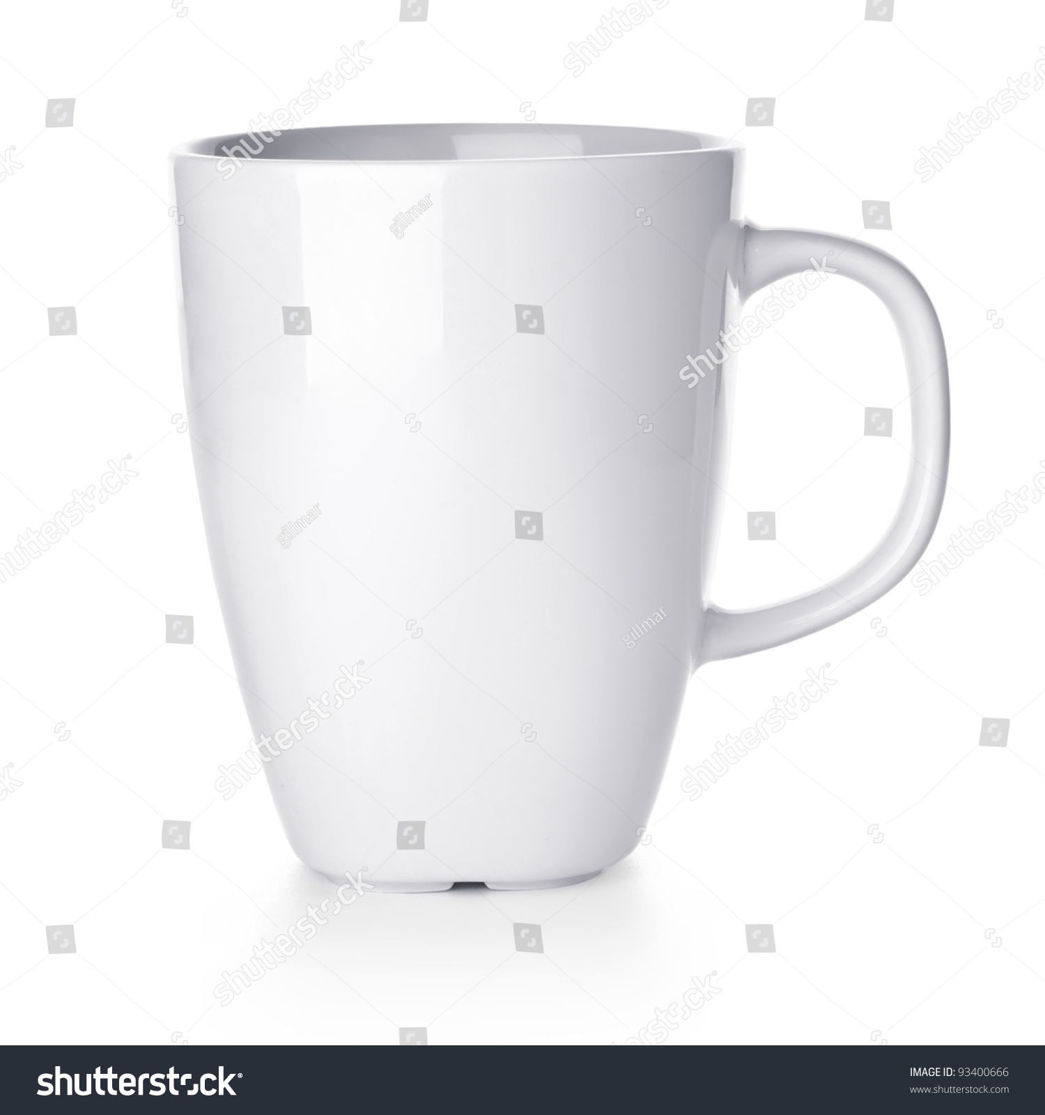 White Cup Isolated On White Background Stock Photo 93400666 : Shutterstock