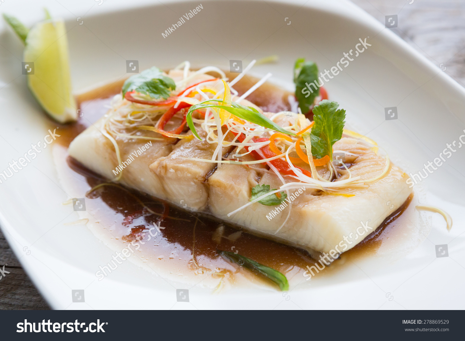 White Fish Fillet Asian Styled Stock Photo 278869529 Shutterstock