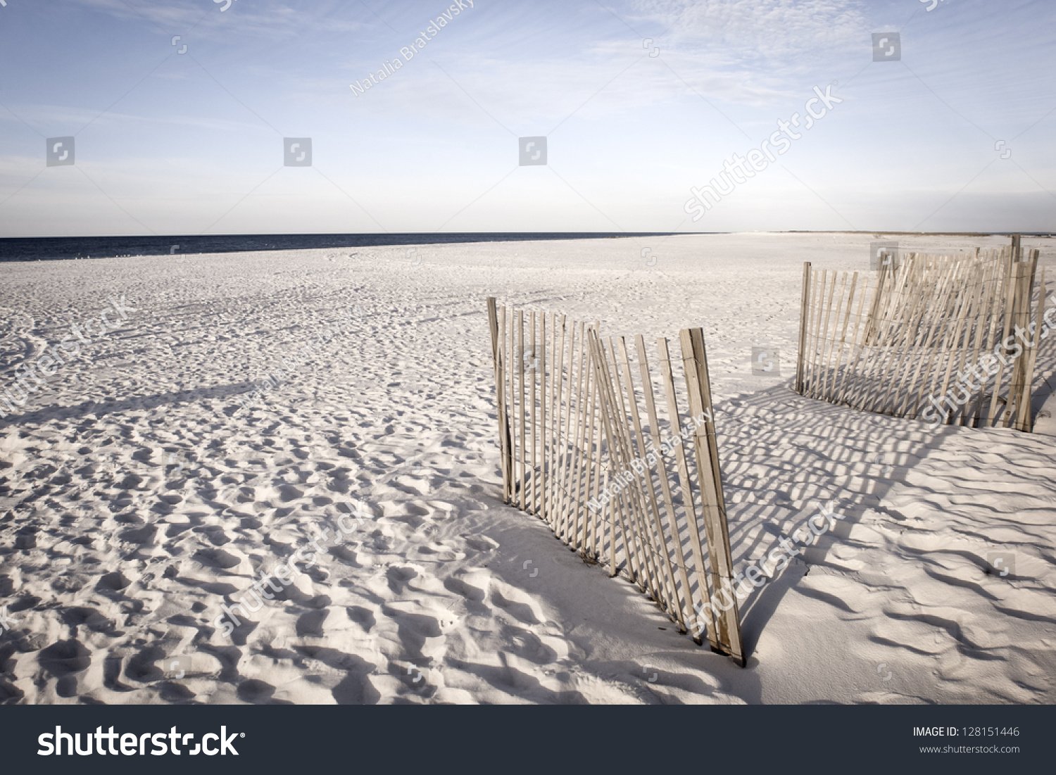 White Sand Dunes Of Alabama Gulf Shores Stock Photo 128151446