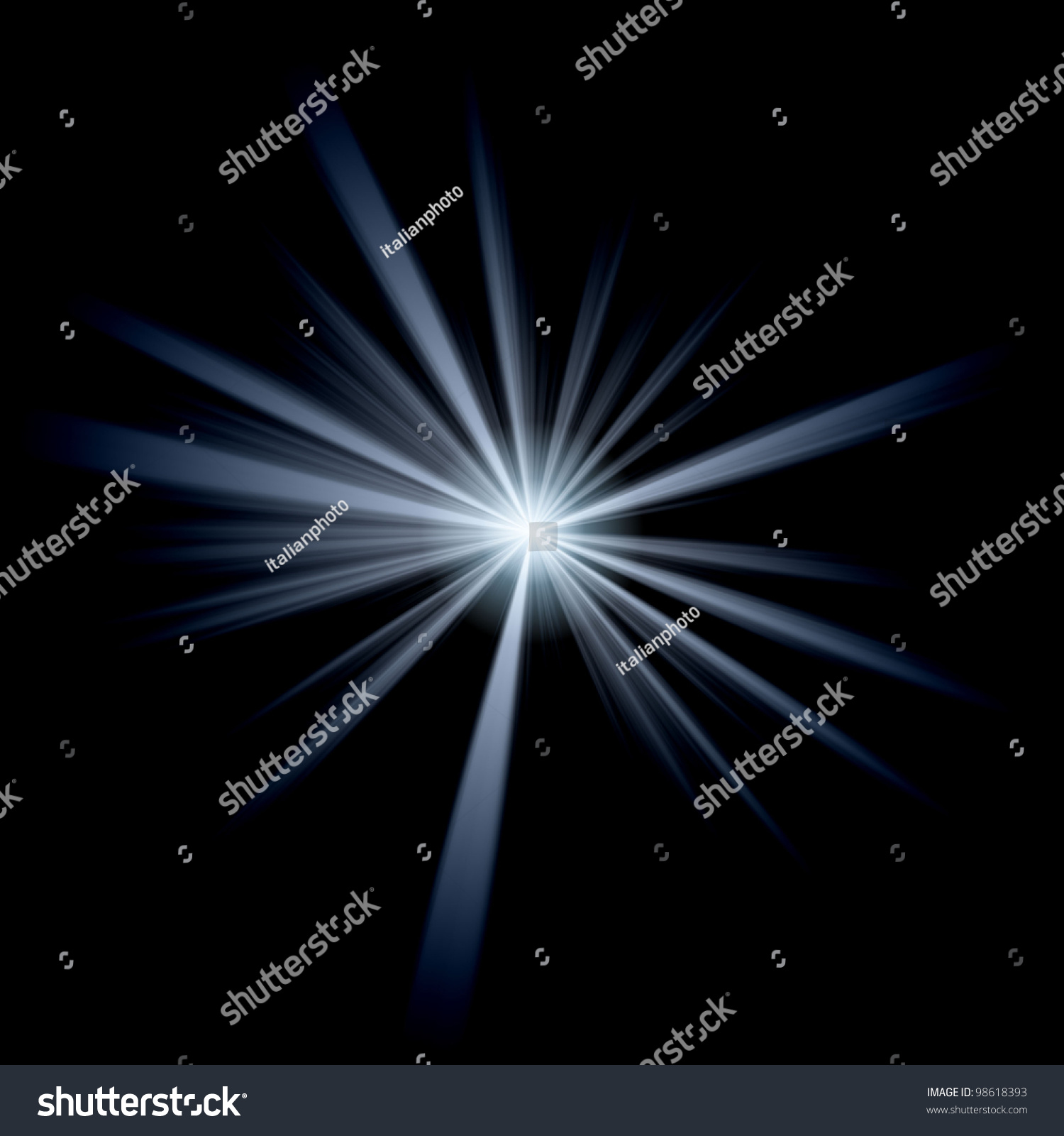 White Star On Black Background Stock Photo 98618393 : Shutterstock