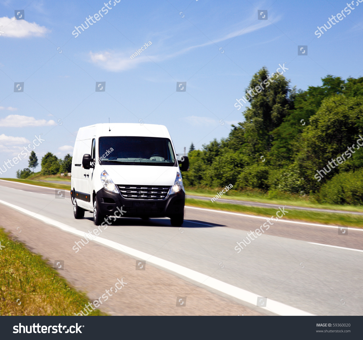 White Van Stock Photo 59360020 : Shutterstock
