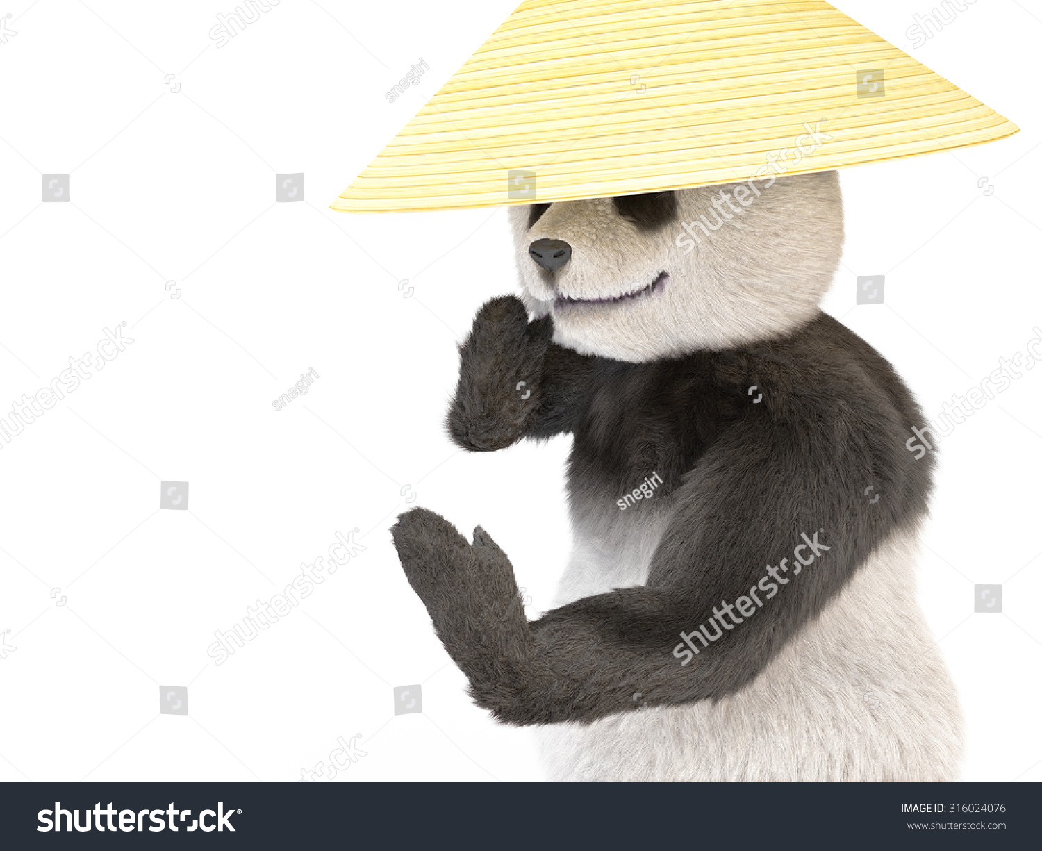 kung fu panda with hat