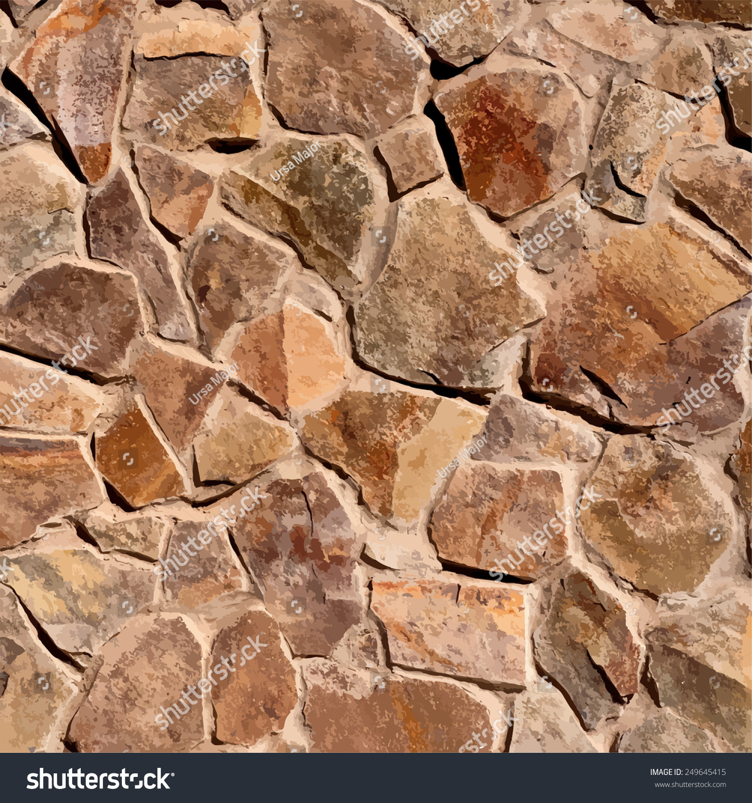 Wild Stone Wall Texture For Your Design. Stock Photo 249645415