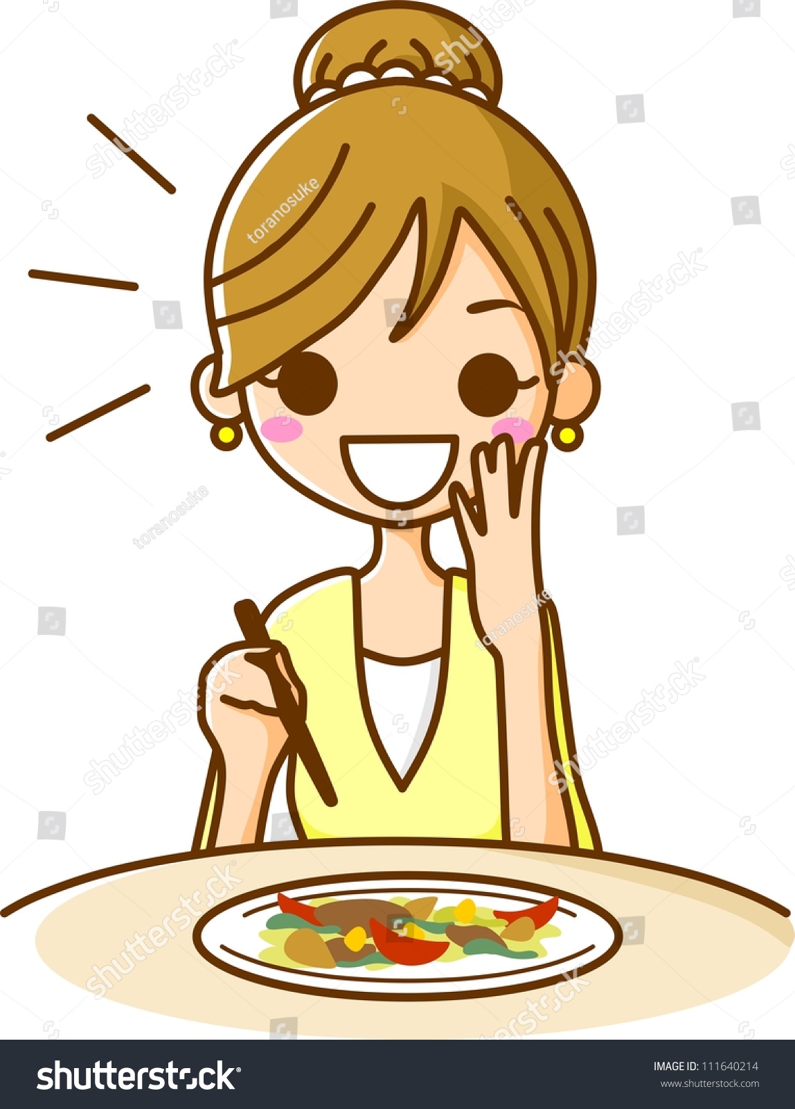 clipart of a girl eating - photo #48