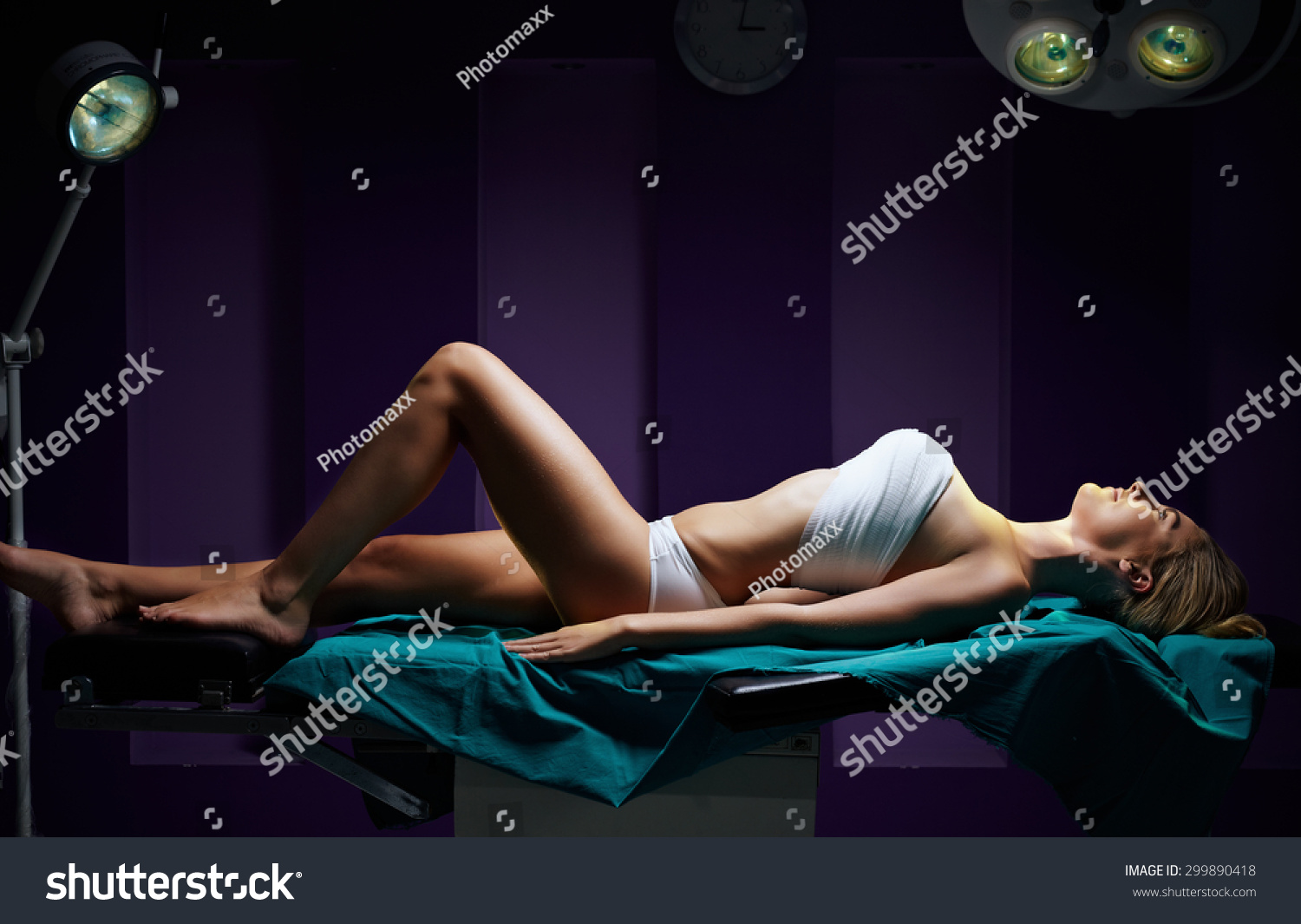 Woman Dark Surgery Room Lieing On Stock Photo Shutterstock