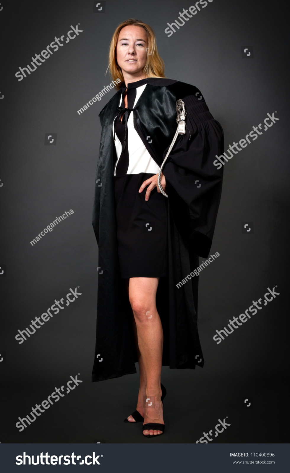 Woman In Lawyer Formal Uniform Stock Photo 110400896 Shutterstock