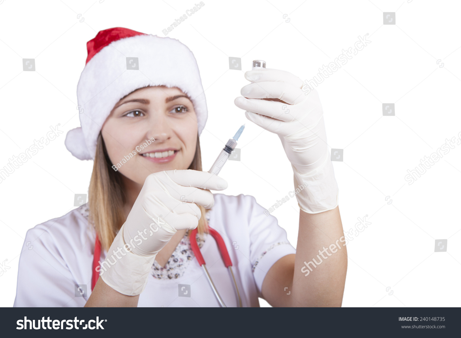 Latex Glove Nurse Black Blonde Pussy