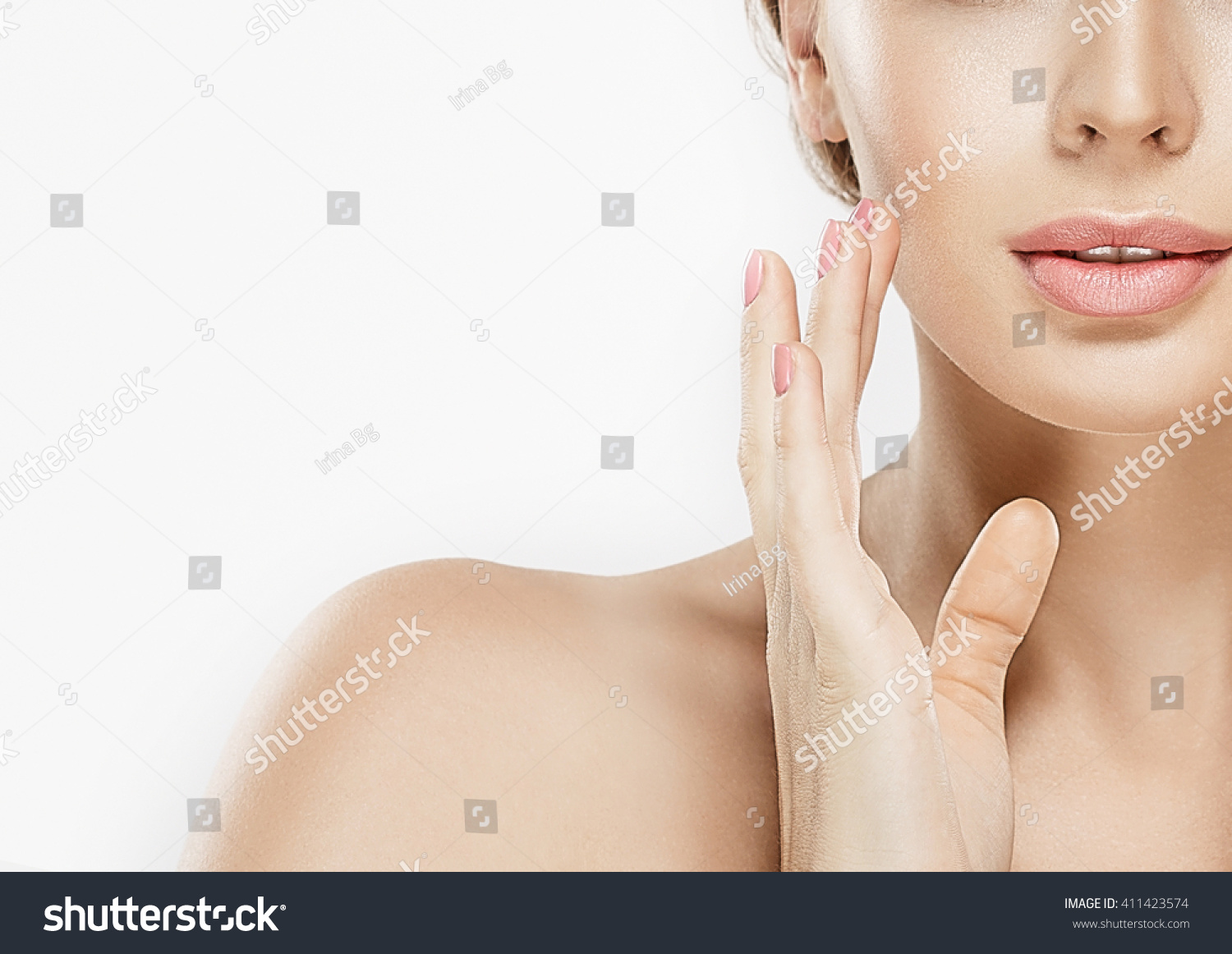 Woman Neck Shoulder Lips Nose Stock Photo Shutterstock