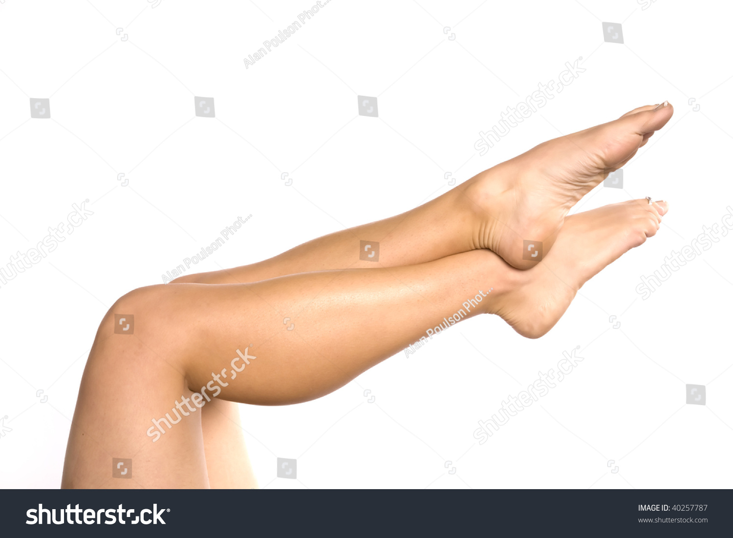 Womans Legs Crossed Ankles Side View Stok Foto Raf Shutterstock