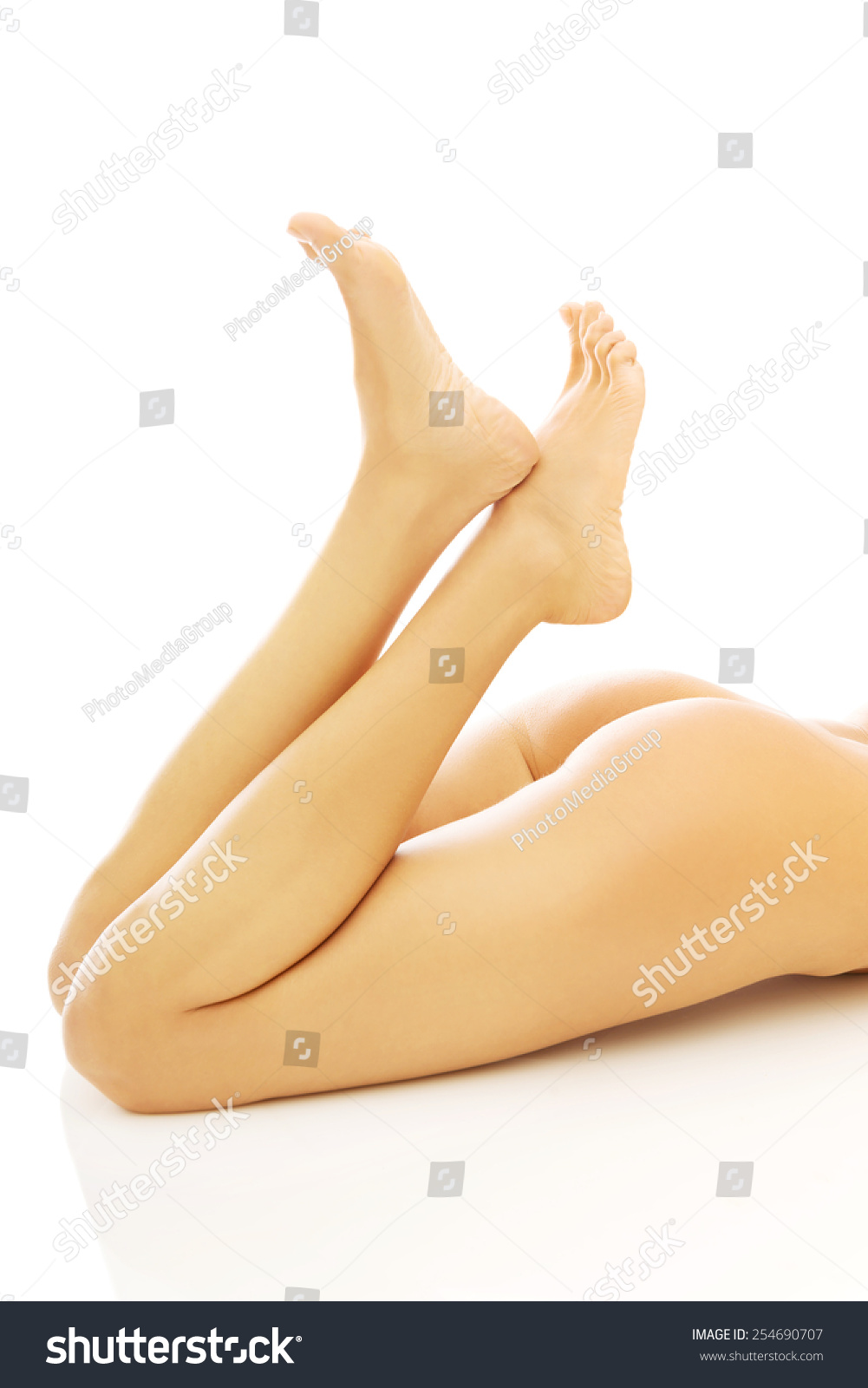 Womans Naked Spa Body Lying Legs Stock Photo Edit Now