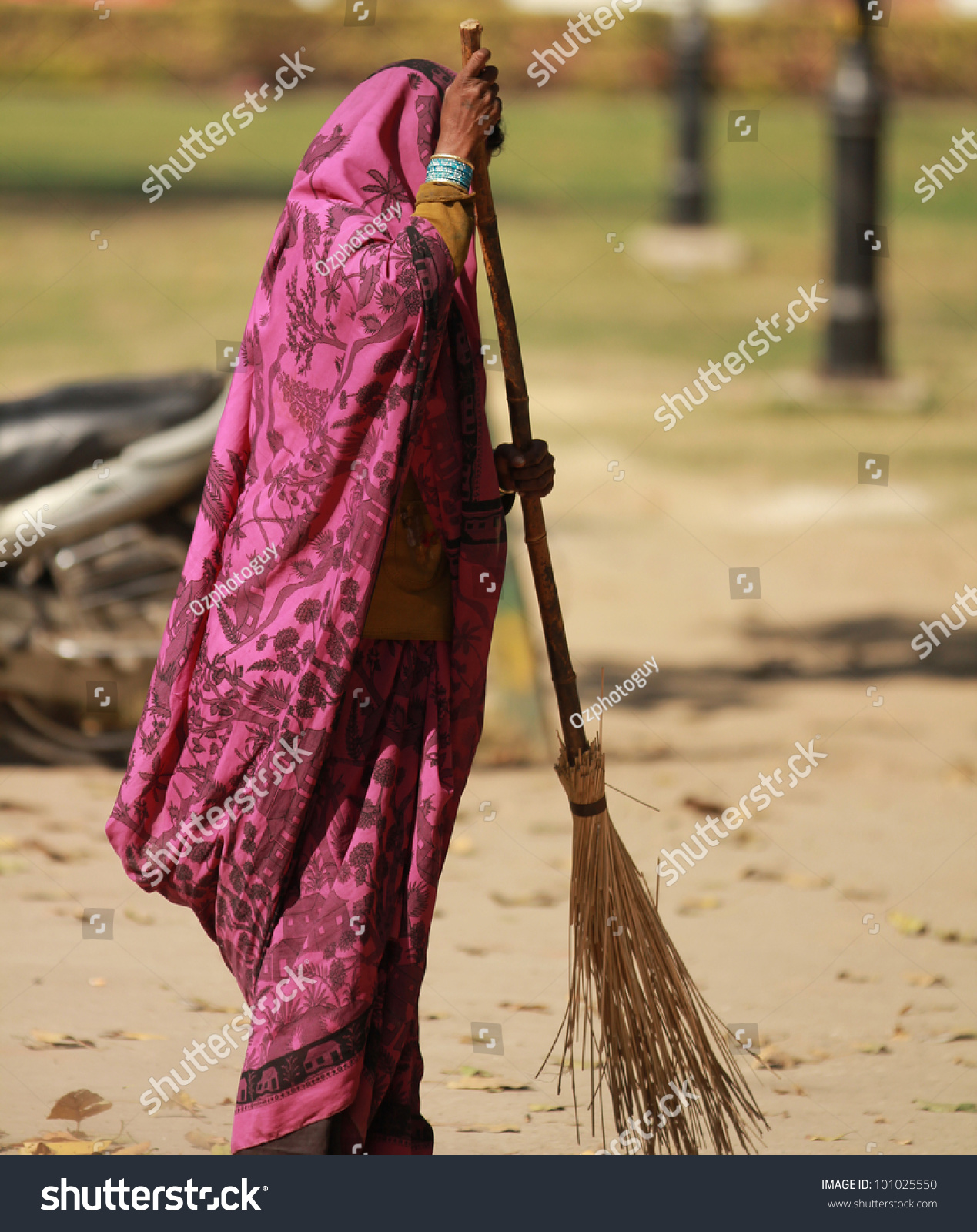 Woman Sweeping Stock Photo 101025550 Shutterstock