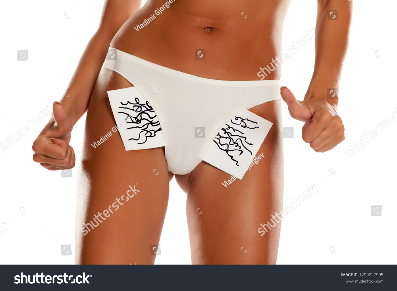 Woman Panties Showing Her Pubic Hair Nh C S N Shutterstock