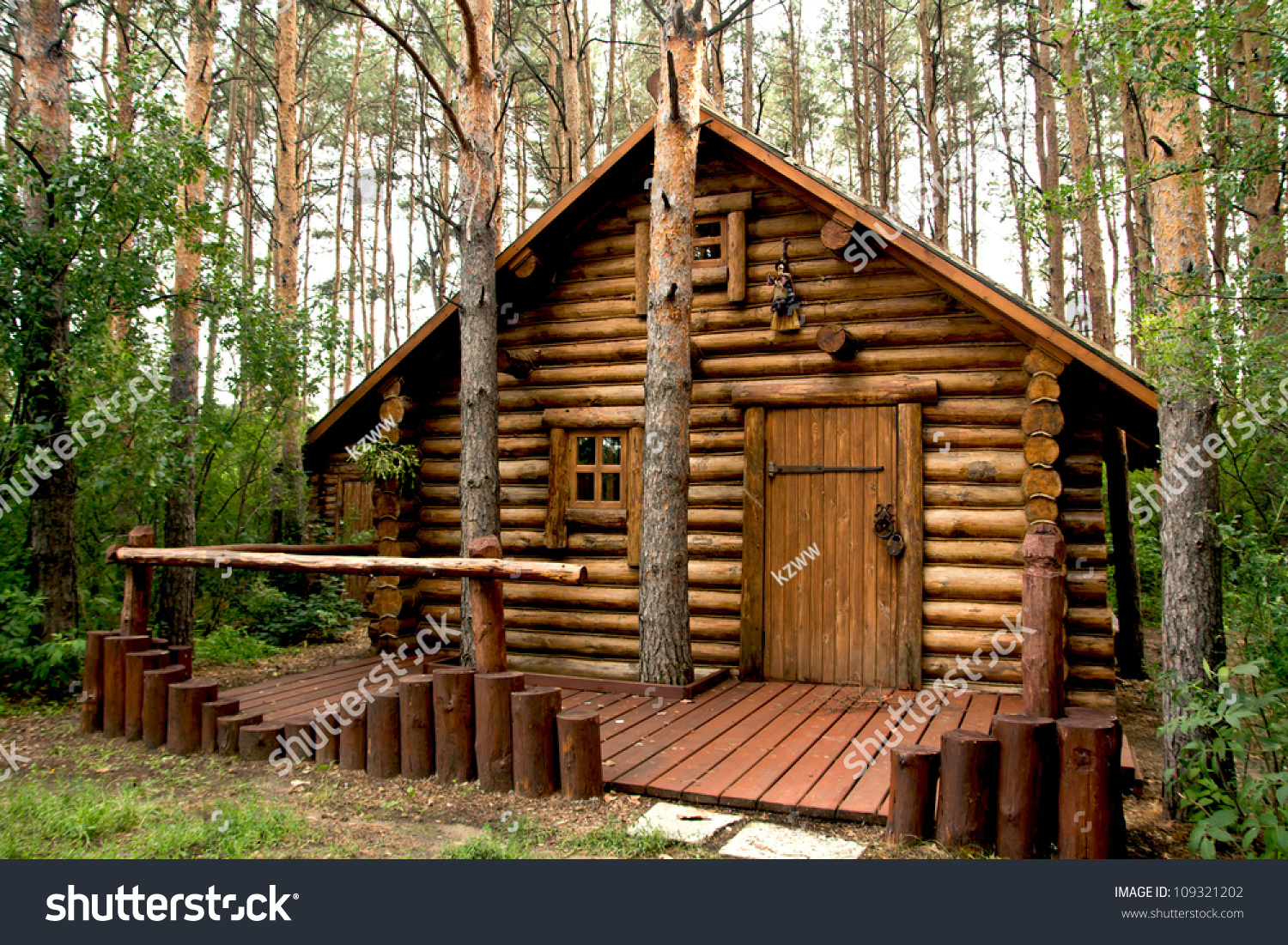 Wooden House In The Woods Stock Photo 109321202 : Shutterstock