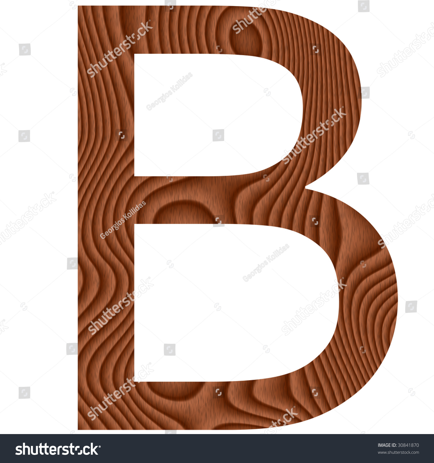 Wooden Letter B Stock Photo 30841870 : Shutterstock