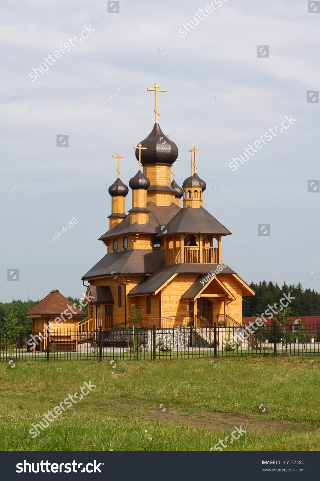 Wooden Orthodox Church In Belarus Wooden Orthodox Church In Belarus Stock Photo 35572480