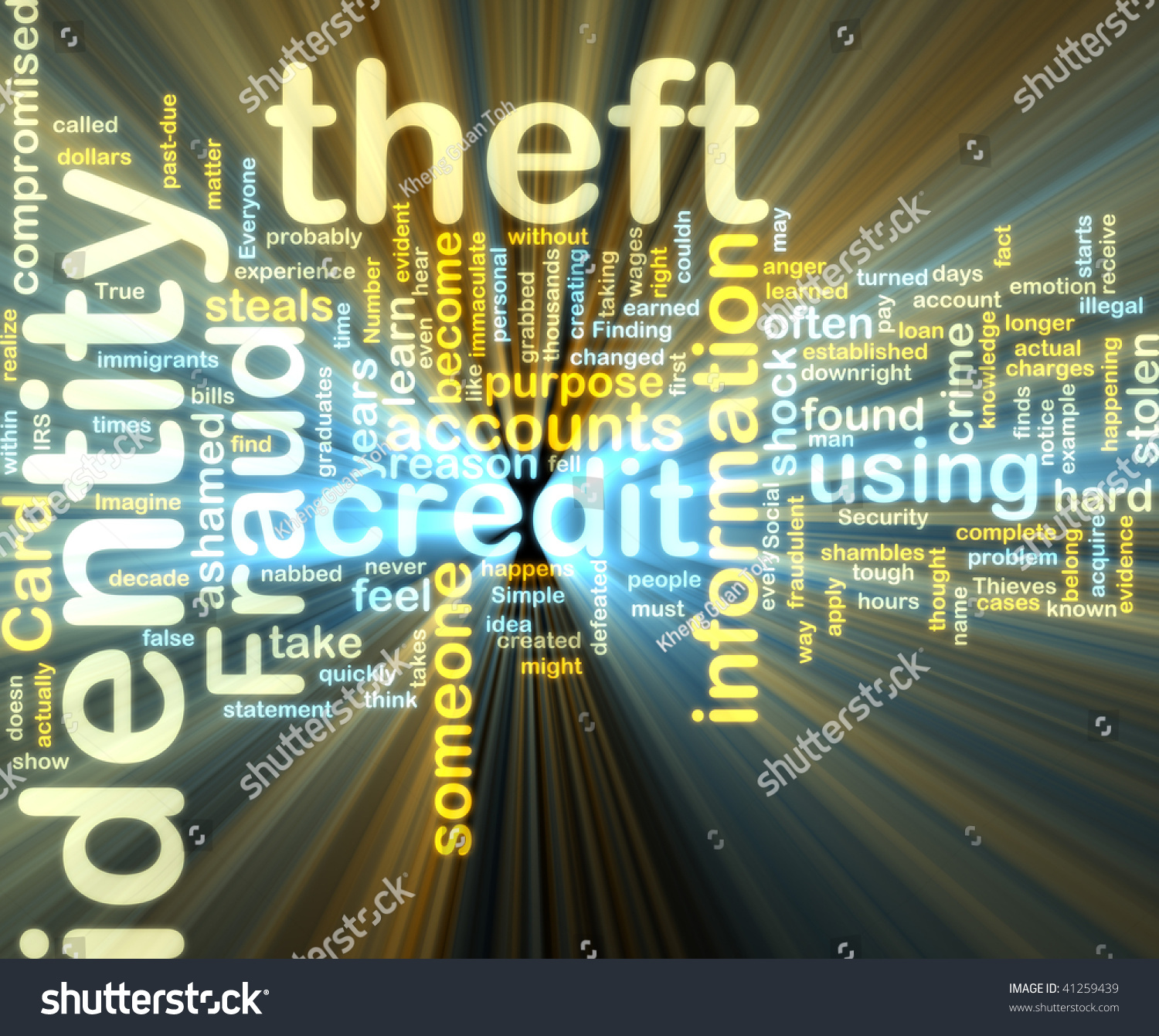 Word Cloud Tags Concept Illustration Of Identity Theft Glowing Light Effect 41259439 2882