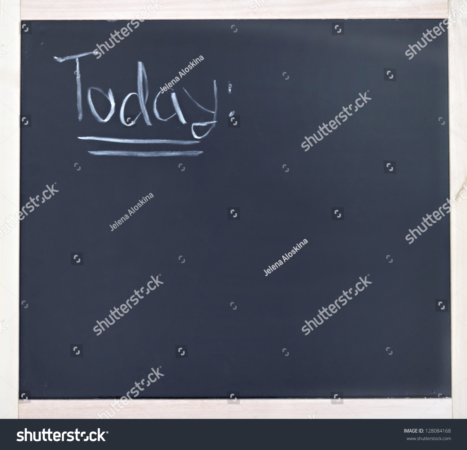 Word Today Written In Chalk On Blackboard Stock Photo 128084168 : Shutterstock