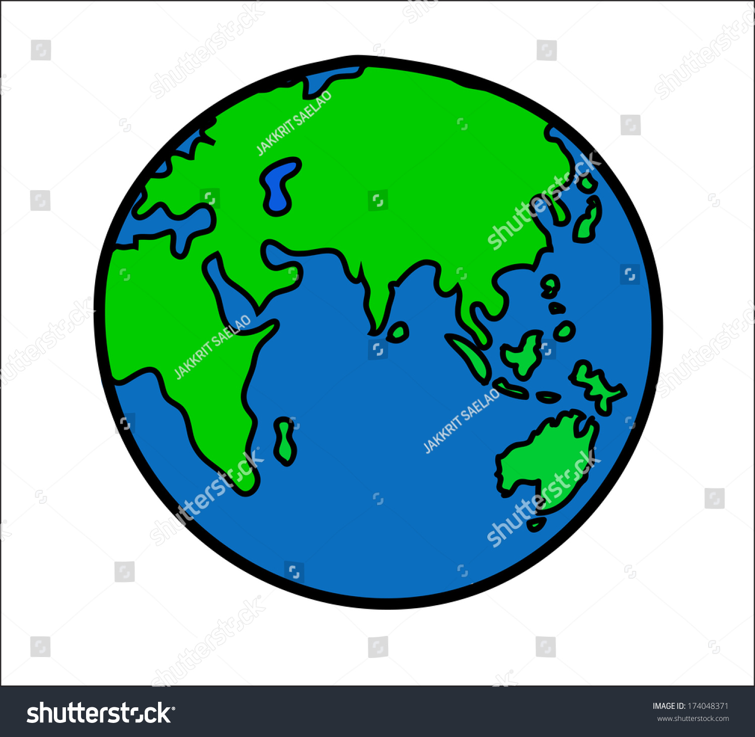 World Colorful Drawing By Kid Stock Photo 174048371 : Shutterstock