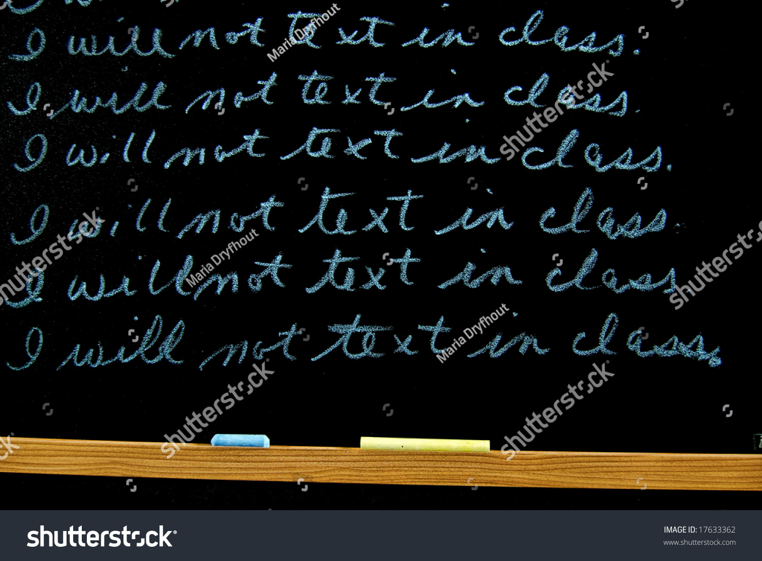 Writing Lines On Blackboard Stock Photo 17633362 Shutterstock