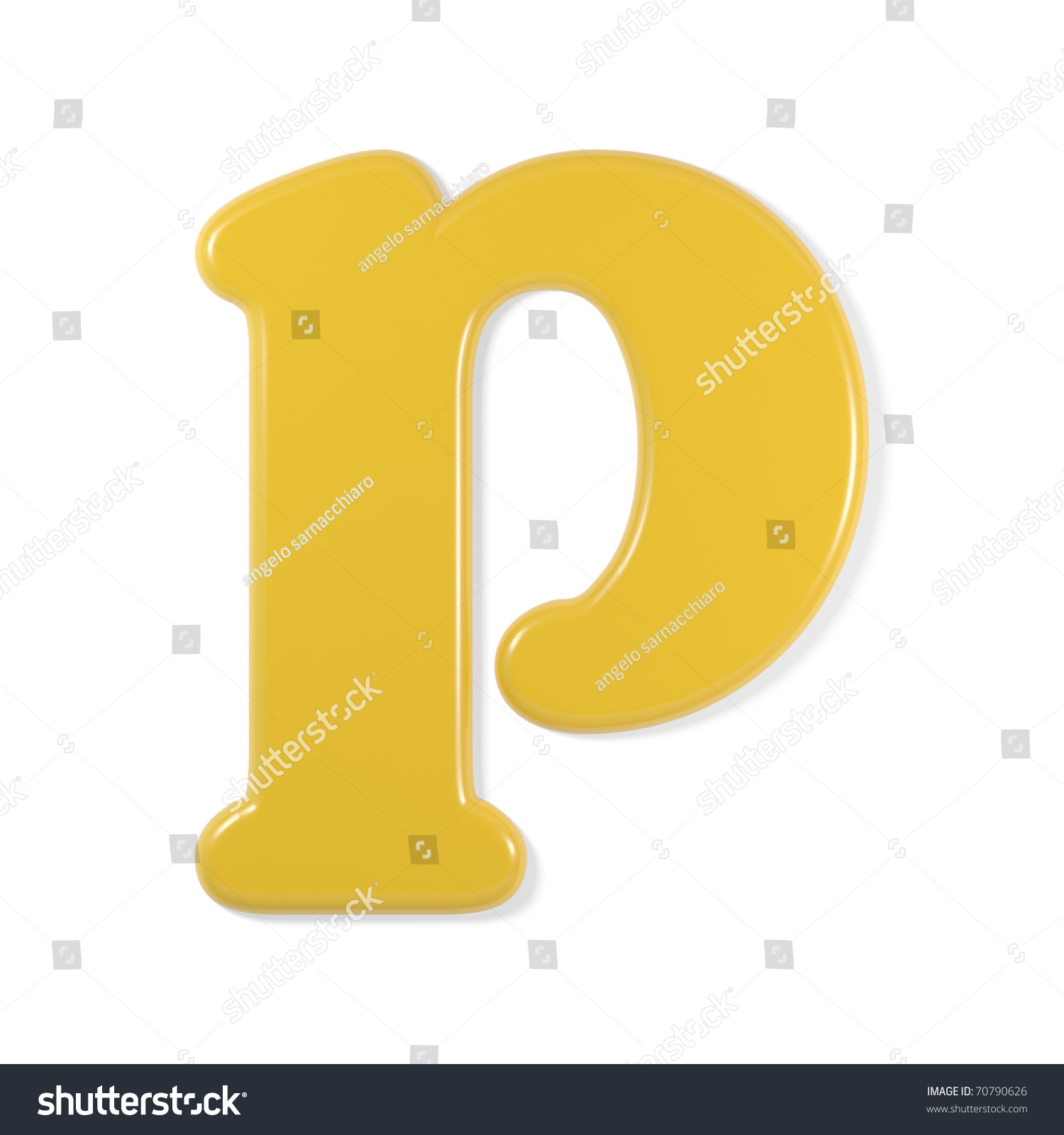 Yellow Font Lower Case Letter P Stock Photo 70790626 Shutterstock