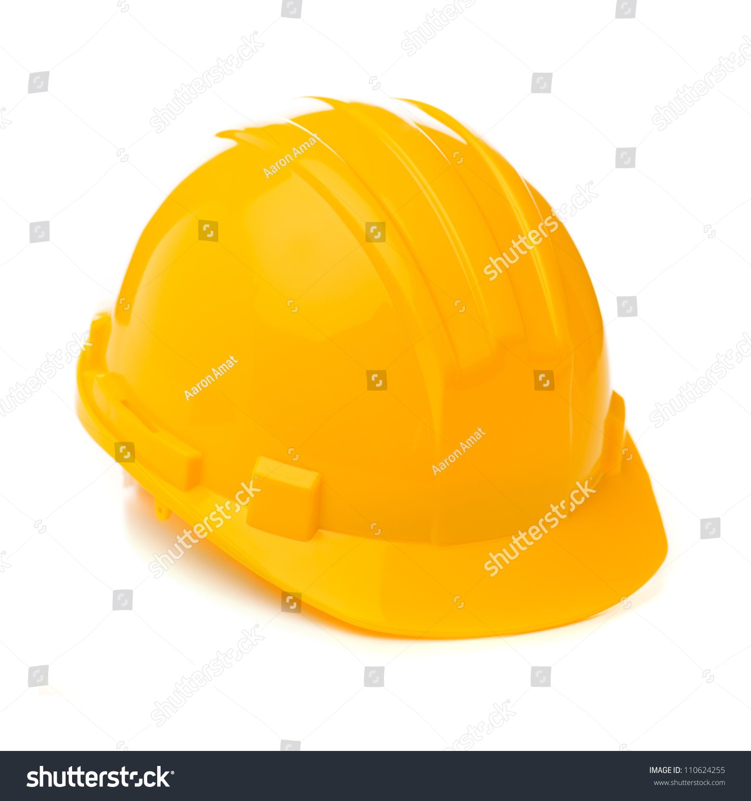 Yellow Hard Hat Isolated On White Background Stock Photo 110624255 