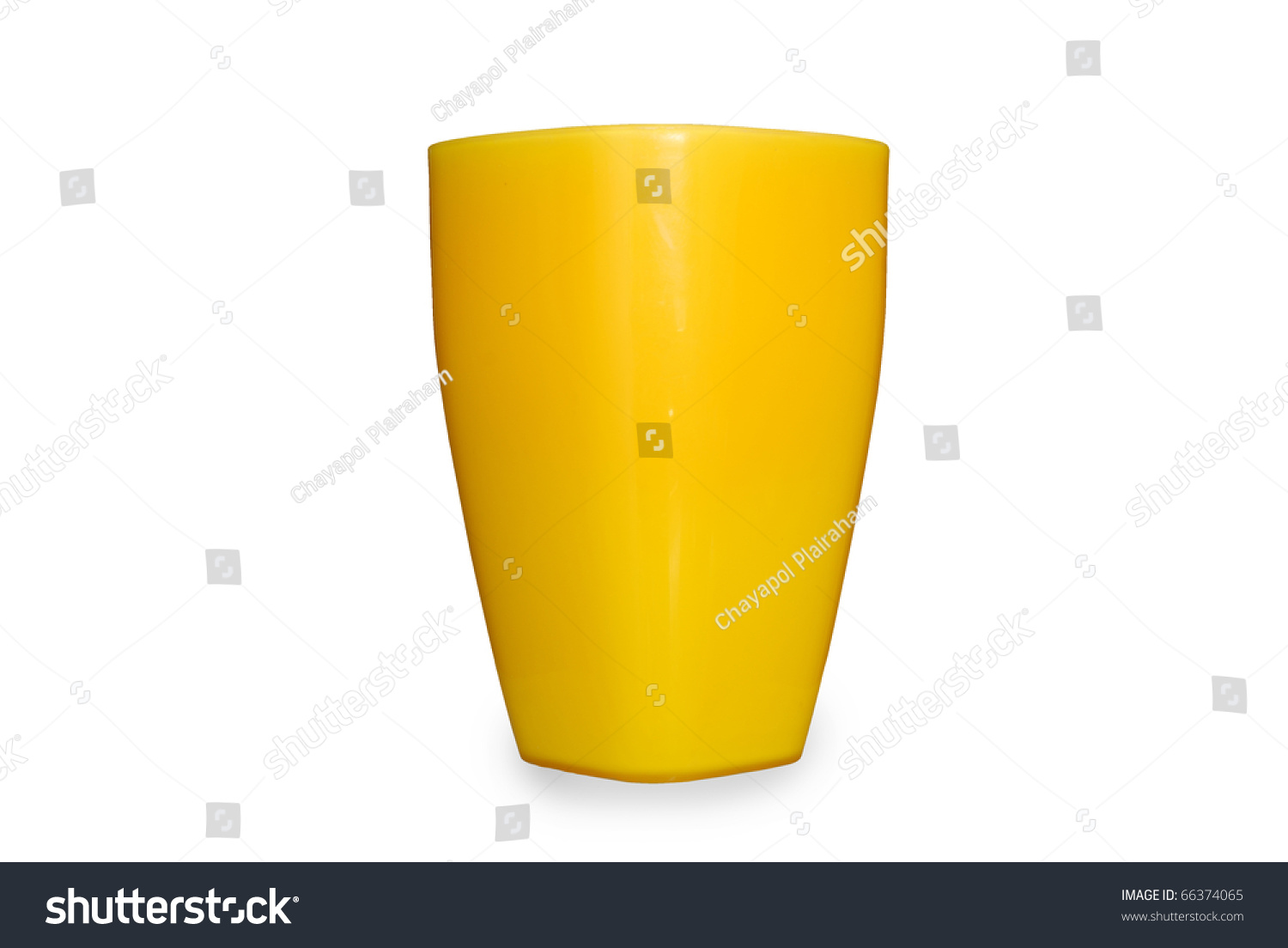 Yellow Plastic Cup. Stock Photo 66374065 : Shutterstock