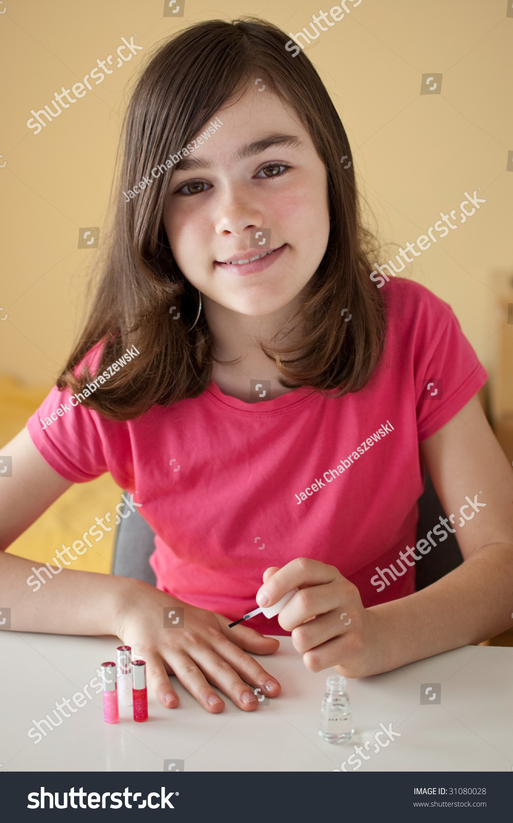 Young Girl Painting Her Nails Stock Photo 31080028 Shutterstock