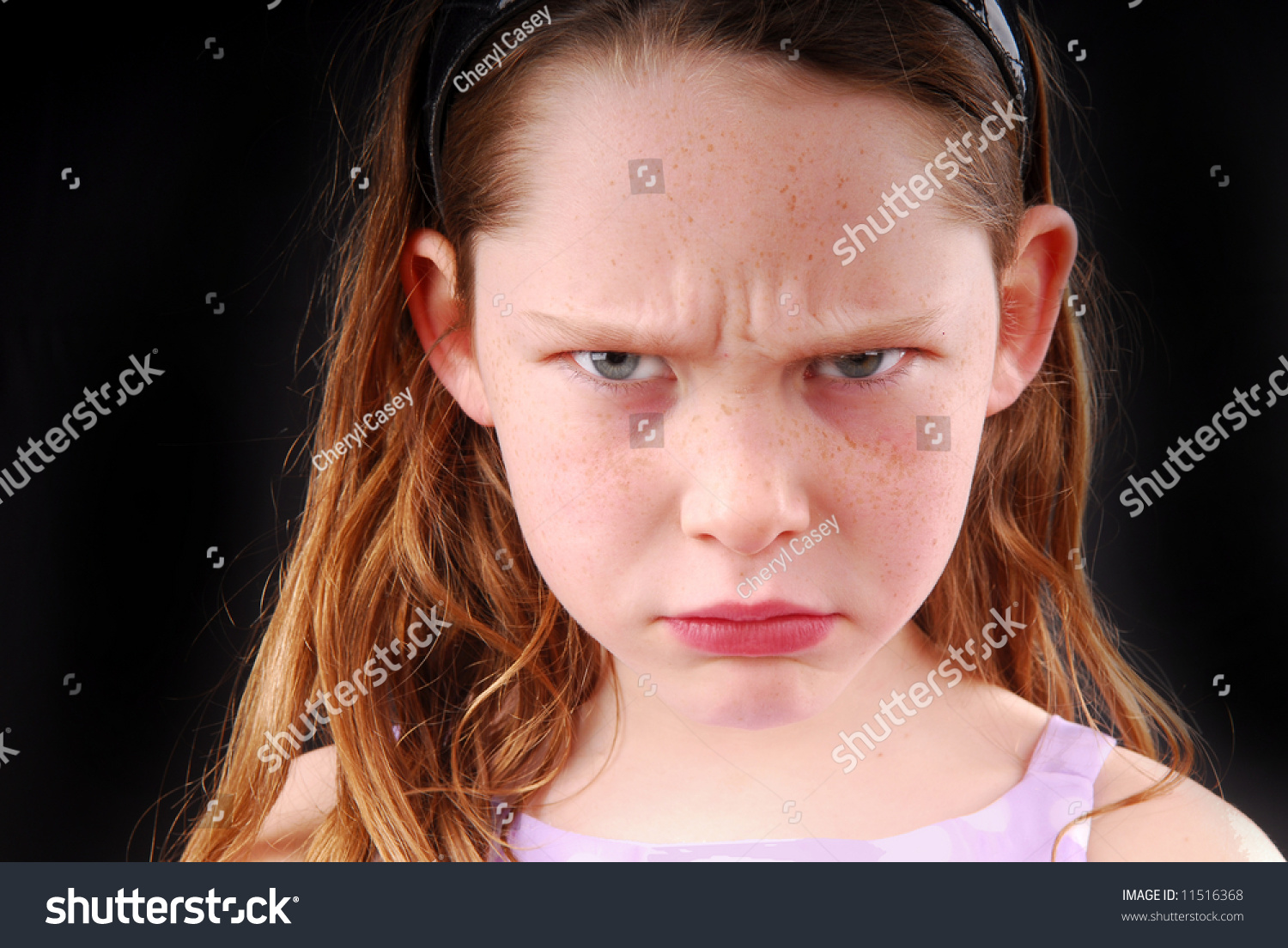 Girl With An Upset Angry And Desperate Look Stock Photo Image Of